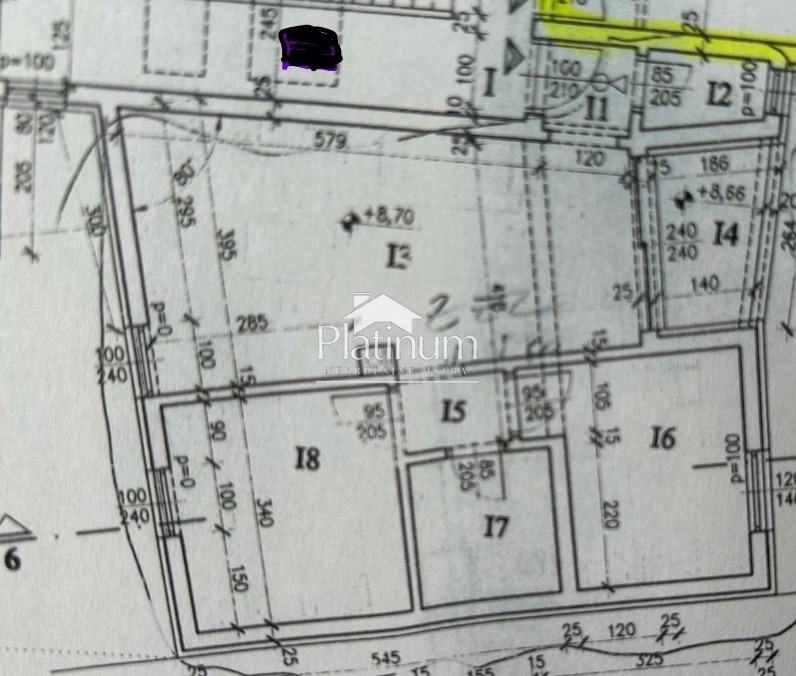 Pula, Center, two-room apartment under construction on the third floor