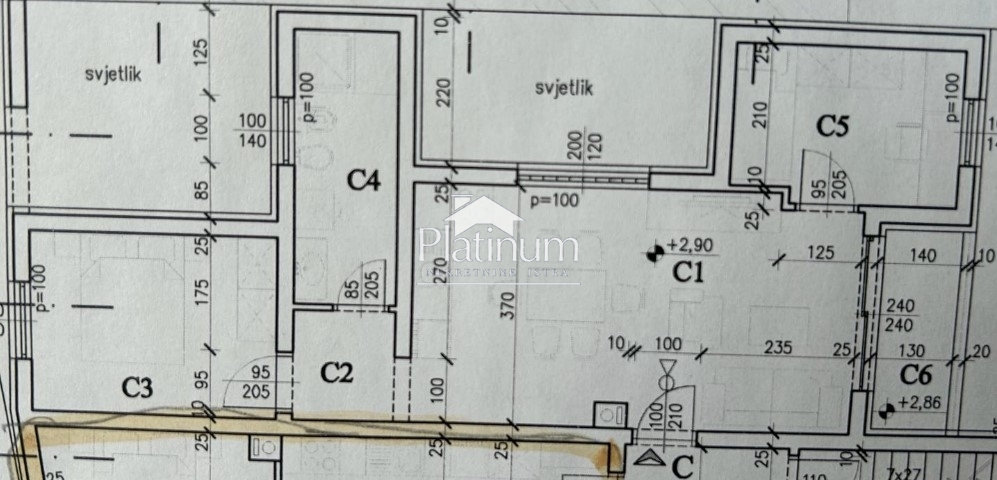 Pula, Center, dvosobno stanovanje v gradnji, prvo nadstropje