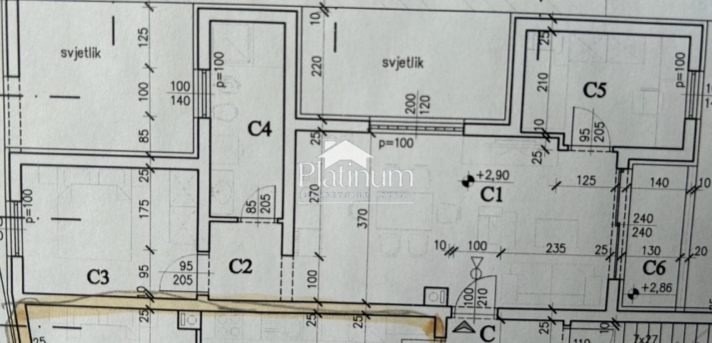 Pula, Center, two-room apartment under construction on the first floor