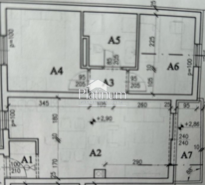 Pula, Center , two-room apartment under construction, first floor