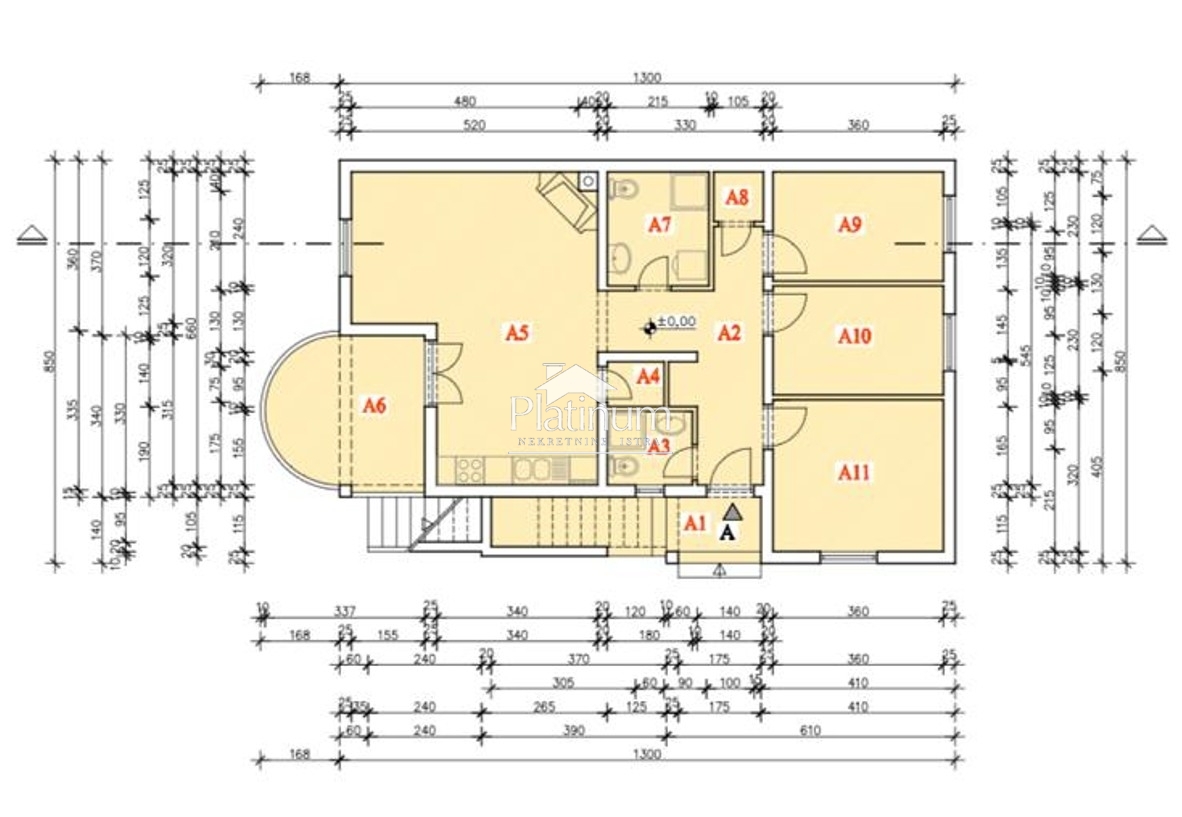 Istra, Šišan, stan s tri spavaće sobe i studio apartmanom u prizemlju