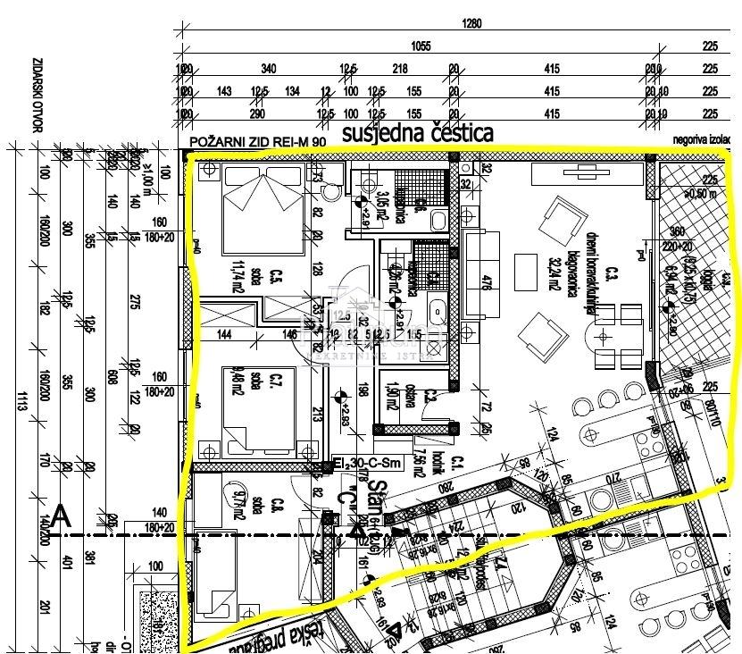 Istria, comune di Fasana, appartamenti trilocali in costruzione