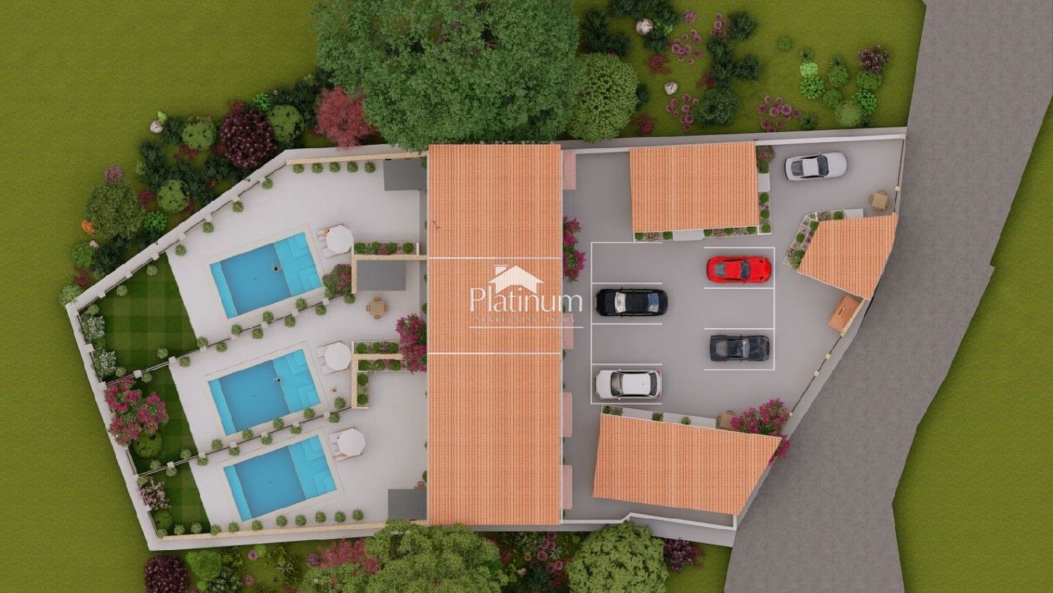 Villa in pietra in costruzione