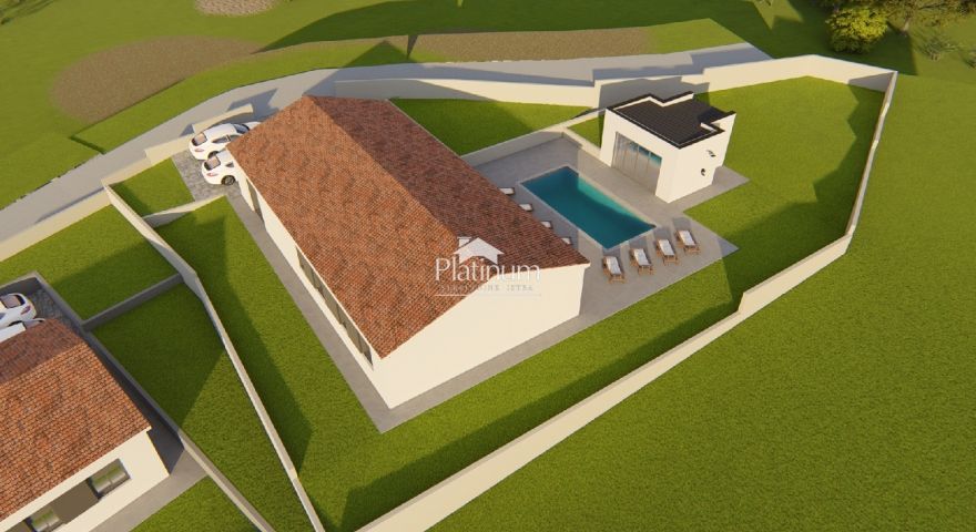 ISTRA KRŠAN, TERRENO TOP PRONTO PER COSTRUIRE UNA CASA VACANZE