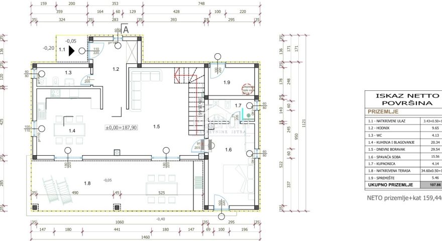 Istria, Krnica, terreno edificabile con progetto e permesso di costruire Istria, Krnica, terreno edificabile con progetto e permesso di costruire