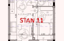 Istra, Pula, jednosoban stan, 1.kat, NOVO