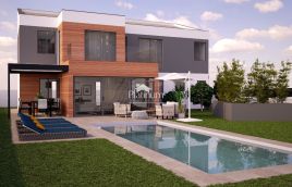 Istria, around Juršić, wonderful villa under construction